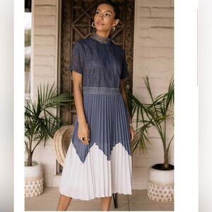 Bohme Sophia Colorblock Dress, Blue, XS